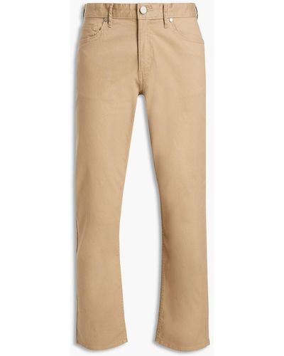 Michael Kors Stretch-cotton Twill Trousers - Natural