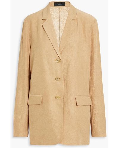 JOSEPH Jace Crinkled Matte-satin Blazer - Natural