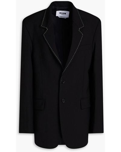 MSGM Blazer aus stretch-wolle - Schwarz