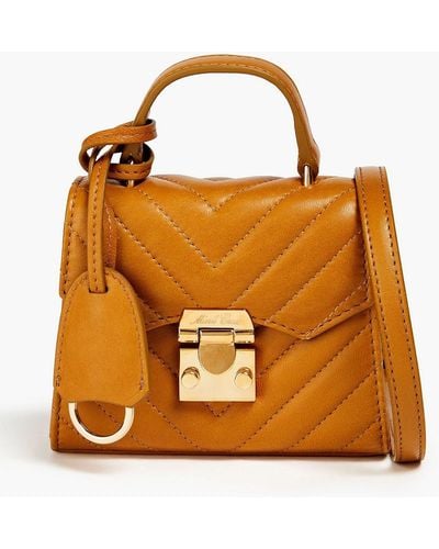 Mark Cross Quilted Leather Tote - Orange