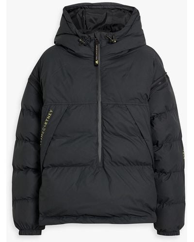 adidas By Stella McCartney Convertible Quilted Shell Hooded Jacket - Black