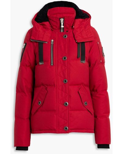 Moose Knuckles Knowlesville Quilted Cotton-blend Canvas Hooded Down Jacket - Red
