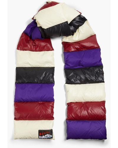 Marni Color-block Quilted Shell Scarf - Red