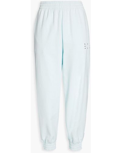 McQ Printed French Cotton-terry Track Pants - Blue