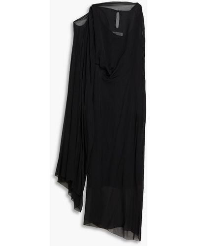 Maison Margiela Layered Chiffon Midi Dress - Black