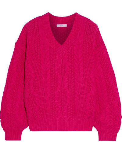 Joie Vinita Cable-knit Wool-blend Jumper - Pink