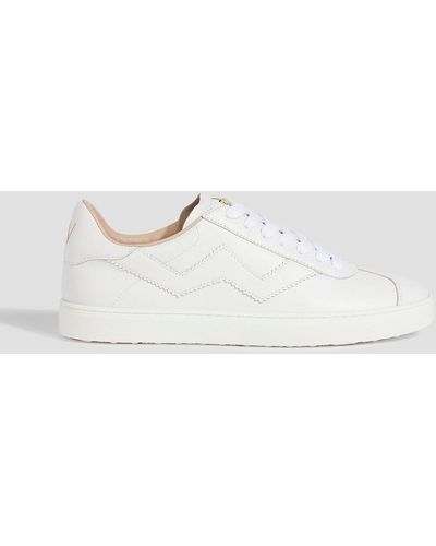 Stuart Weitzman Leather Sneakers - White