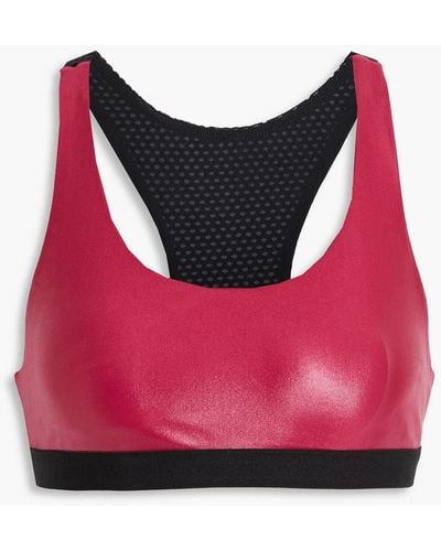 Koral Tax sport-bh aus stretch-material mit jacquard-einsatz und cut-outs - Rot
