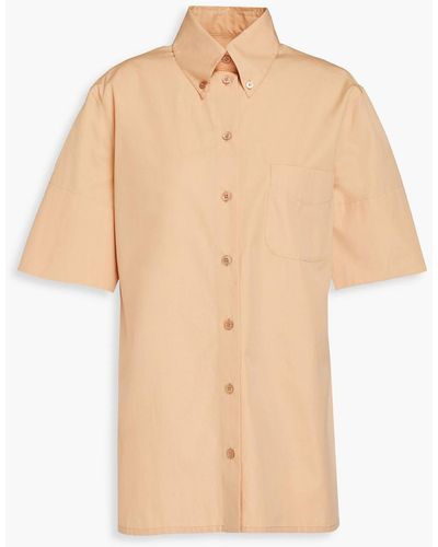 Ferragamo Cotton-poplin Shirt - Natural