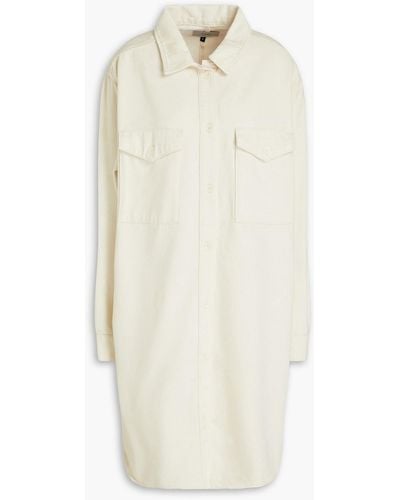 Triarchy Oversized Denim Mini Shirt Dress - White