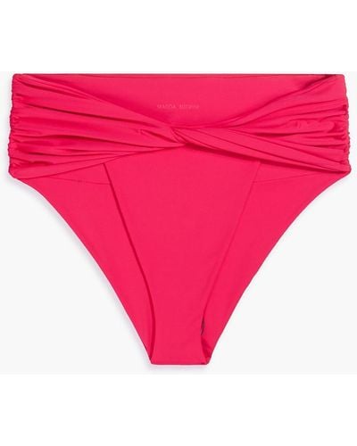 Magda Butrym Twist-front High-rise Bikini Briefs - Pink