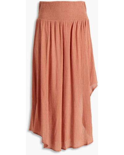 Seafolly Roma Plissé Cotton-gauze Midi Skirt - Multicolour