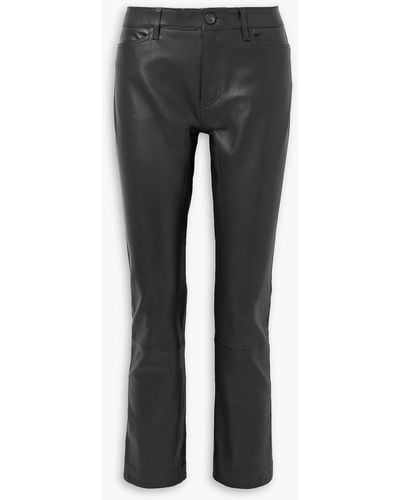 Petar Petrov Leather Trousers - Grey