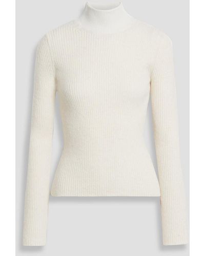 Dries Van Noten Alpaca-blend Turtleneck Sweater - White