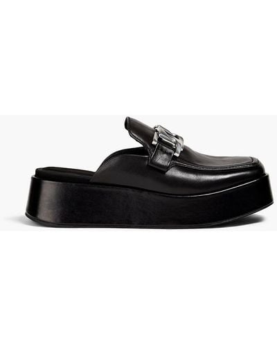 Rag & Bone Plateau-mules aus leder mit verzierung - Schwarz