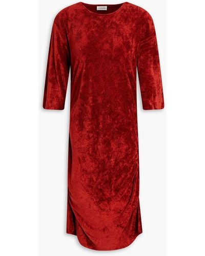 By Malene Birger Ruched Chenille Dress - Red