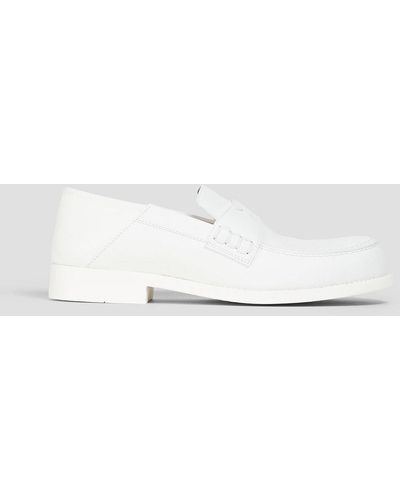 Maison Margiela Leather Collapsible-heel Loafers - White