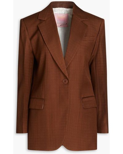 Sandro Harper Woven Blazer - Brown