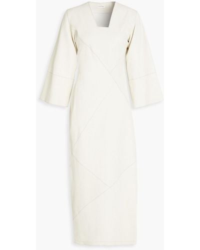 By Malene Birger Daisyan Leather Midi Dress - White