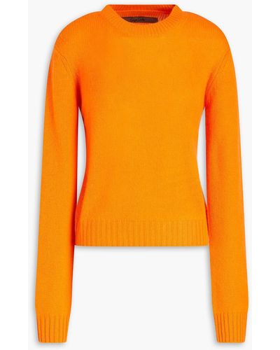 Enza Costa Cashmere Sweater - Orange