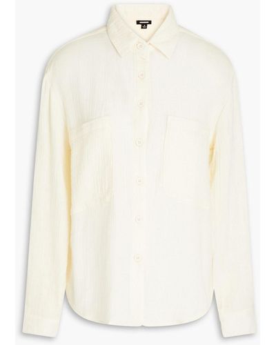 Monrow Hemd aus baumwollgaze - Weiß