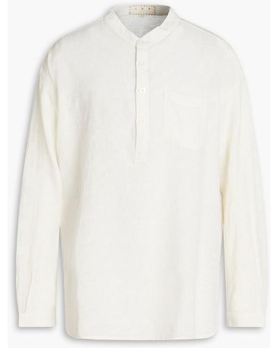 SMR Days Jondal hemd aus gaze aus einer baumwoll-leinenmischung - Weiß