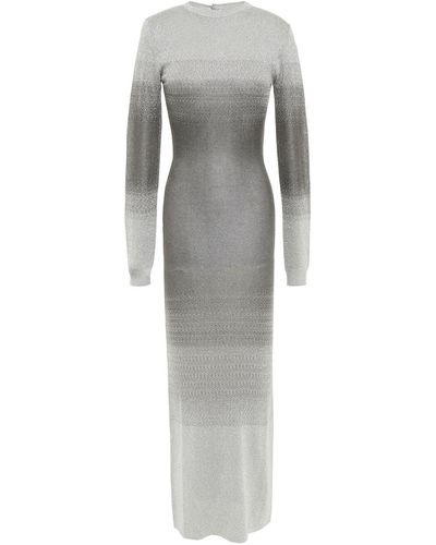 Rabanne Dégradé Stretch-knit Maxi Dress - Grey