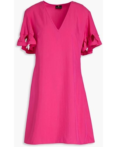 VALIMARE Cutout Modal-blend Crepe De Chine Mini Dress - Pink