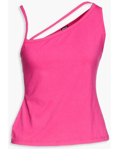 Monrow Stretch-cotton Jersey Top - Pink