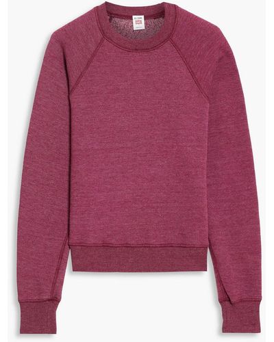 Re/done X Hanes Mélange Fleece Sweatshirt - Purple