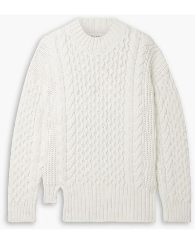 Apiece Apart Nuevo Anni Cable-knit Merino Wool Jumper - White
