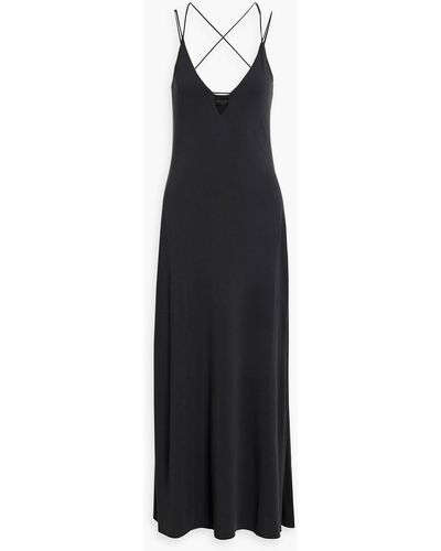 Rag & Bone Christy Cutout Modal-blend Jersey Maxi Dress - Black