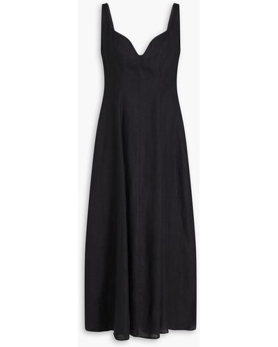 Mara Hoffman Peredita Hemp Midi Dress - Black