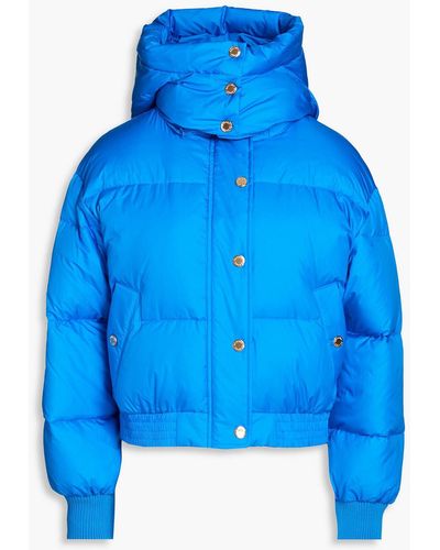 Sandro Quilted Shell Hooded Jacket - Blue