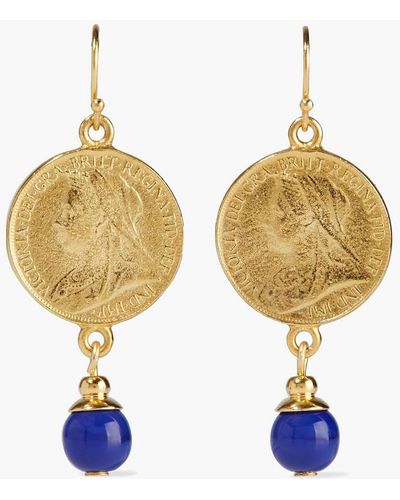 Ben-Amun 24-karat Gold-plated Lapis Lazuli Earrings - Metallic