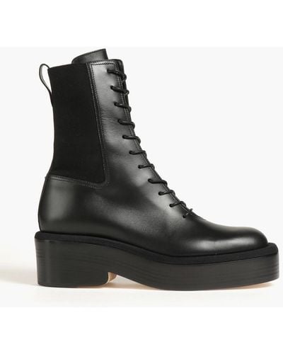Nicholas Kirkwood Leather Combat Boots - Black