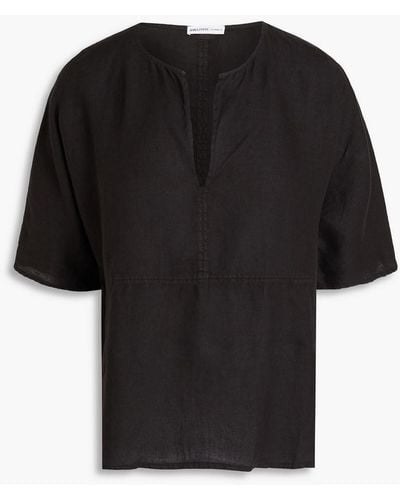 James Perse Linen Top - Black