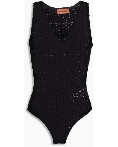 Missoni Crochet-knit Bodysuit - Black