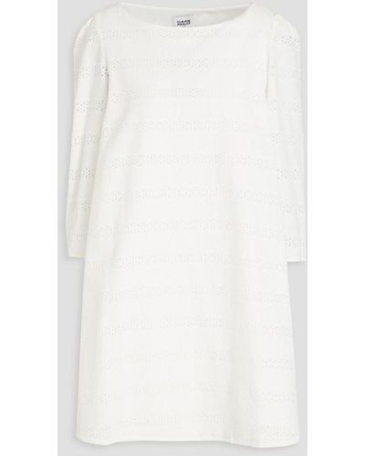 Claudie Pierlot Rififi Broderie Anglaise Cotton Mini Dress - White