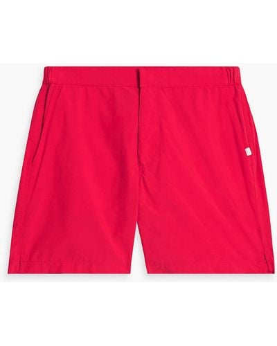 Derek Rose Aruba Mid-length Swim Shorts - Red
