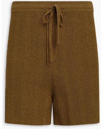 Nanushka Bronte Cotton-blend Chenille Drawstring Shorts - Green
