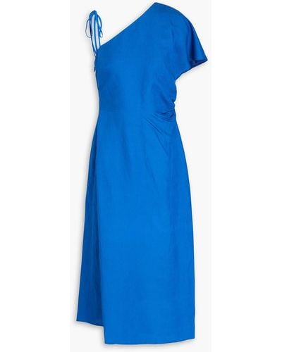 Claudie Pierlot Draped Canvas Midi Dress - Blue