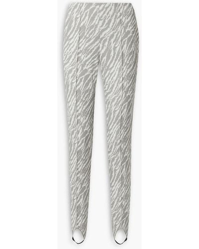 Bogner Elaine Zebra-print Stretch Stirrup Ski Pants - Gray