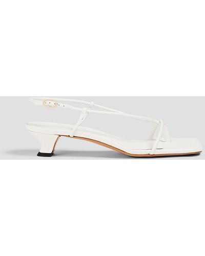 By Malene Birger Tevia Leather Slingback Sandals - White