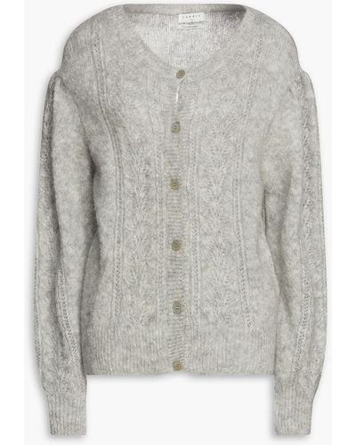 Sandro Mélange Mohair-blend Cardigan - Grey