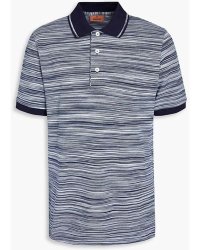 Missoni Space-dyed Cotton Polo Shirt - Blue