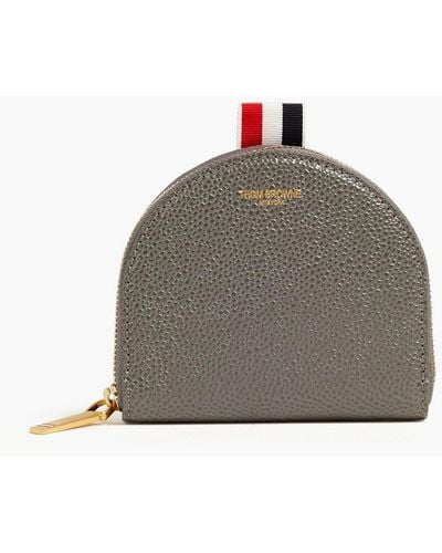 Thom Browne Pebbled-leather Coin Purse - Brown