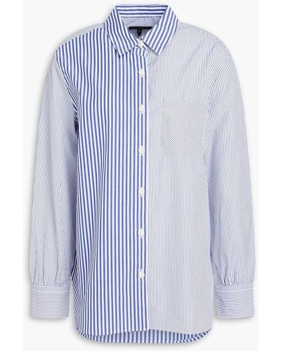 Rag & Bone Striped Cotton-poplin Shirt - Blue