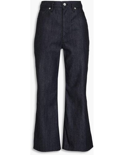 Jil Sander Cropped High-rise Flared Jeans - Blue