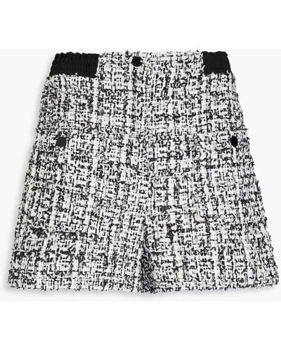 Sandro Sequin-embellished Metallic Tweed Shorts - White